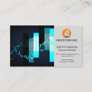 Beursgrafiek Financieel logo Visitekaartje