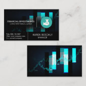 beursgrafiek | geldzak visitekaartje (Voorkant / Achterkant)