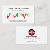 Beursgrafiek opwaartse trend visitekaartje (Voorkant / Achterkant)