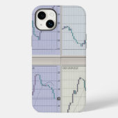 Beursgrafieken open in vier vensters Case-Mate iPhone case (Achterkant)