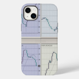 Beursgrafieken open in vier vensters Case-Mate iPhone 14 plus hoesje