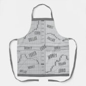 Beursgrafieken open in vier vensters schort (Voorkant)