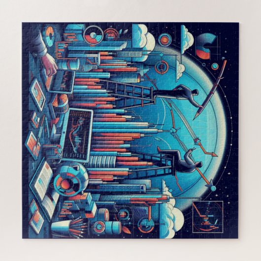 Beurshandel puzzel legpuzzel (Horizontaal)