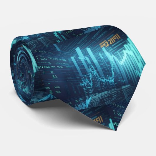 Beursmakelaar Financiële Planner Neckties Stropdas (Opgerold)