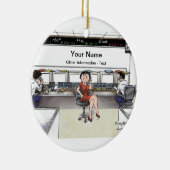 Beursmakelaar - Vrouw Keramisch Ornament (Rechts)