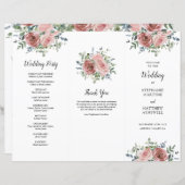 Beusty Roos Eucalyptus Order of Service (Voorkant / Achterkant)