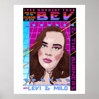 Bev en het Burners concert poster Marissa inspire