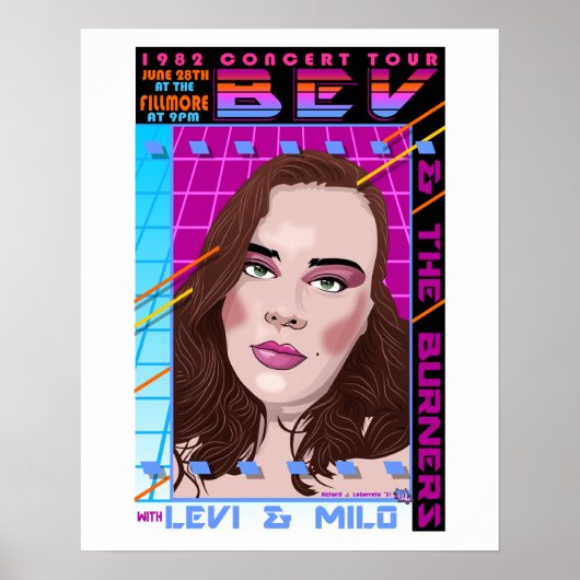 Bev en het Burners concert poster Marissa inspire (Voorkant)