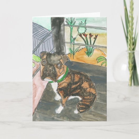 Bev the Pup Card Bedankkaart (Voorkant)