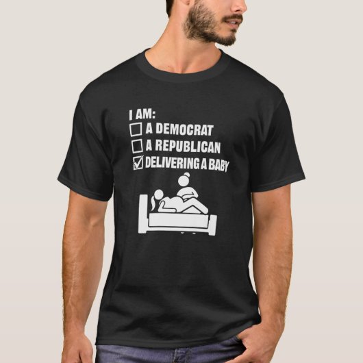 Bevallen - Barende Vrouw Bevalling Doula Verloskun T-shirt (Voorkant)