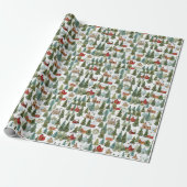 Bevallig Fantasievolle Kerst Inpakpapier (Uitgerold)