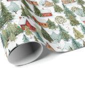 Bevallig Fantasievolle Kerst Inpakpapier (Rol Hoek)
