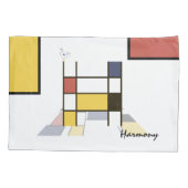 Bevallig Neoplasticisme Kunst Monogram. Letter H Kussensloop (Achterkant)