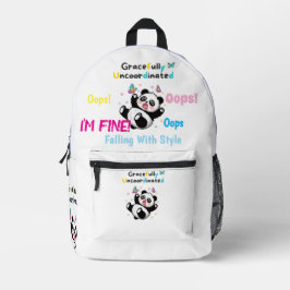 Bevallig Ongecoördineerde Schattige Panda Bedrukte Rugzak