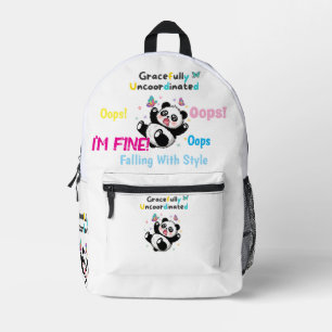 Bevallig Ongecoördineerde Schattige Panda Bedrukte Rugzak