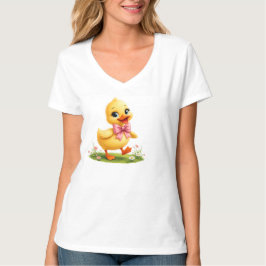 Bevallig ontwerp van eendje, gelukkige dierlijke k t-shirt