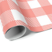 Bevallig rood en wit geruit ontwerp cadeaupapier (Rol Hoek)