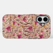 Bevallig Roze Folk Bloemmotief Case-Mate iPhone Case (Achterkant (horizontaal))