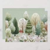 Bevallig winters landschap Kerstmis Feestdagenkaart (Voorkant / Achterkant)