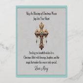 Bevallige Afro-Amerikaanse engel godin spiritueel Folie Feestdagenkaart (Achterkant)