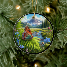 Bevallige Amerikaanse Koperen Vlinder Keramisch Ornament