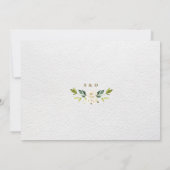 Bevallige Aquarel Witte Bloem Gouden Bruiloft Save The Date (Achterkant)