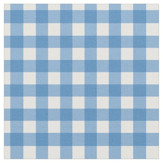 Bevallige Blauwe Gingham Stof (Close Up)