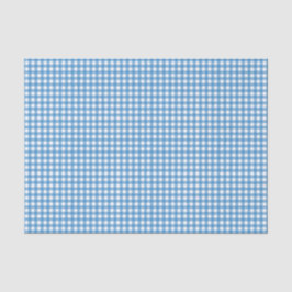 Bevallige Blauwe Gingham Tissuepapier