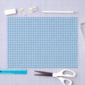 Bevallige Blauwe Gingham Tissuepapier (Craft)