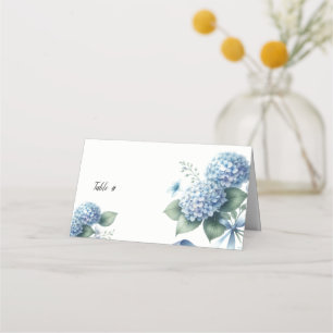 Bevallige Blauwe Hortensia Tafelstoelkaart Plaatskaartje