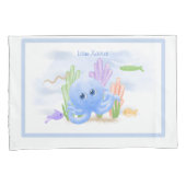Bevallige Blauwe Octopus Standaard Kussensloop Set (Voorkant-Rechts)