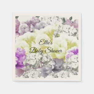 Bevallige Bloemboeket Baby Shower Papieren Servett Servet