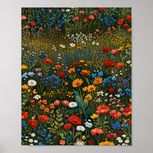 Bevallige bloemenposter Elegante wanddecoratie Poster
