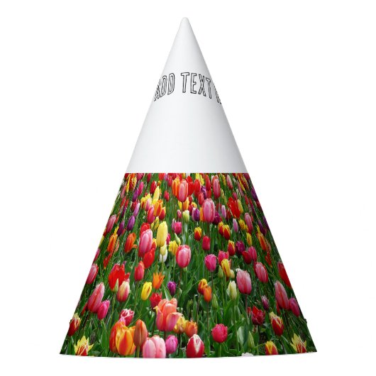Bevallige Bloementuin Voeg Tekst Toe Hieronder Han Feesthoedjes (Voorkant)