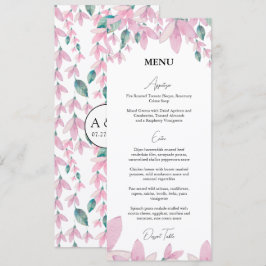 Bevallige bloemige roze Wisteria Menu