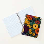 Bevallige bloemmotief notitieboek (Binnen)