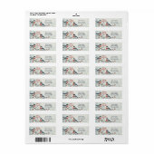 Bevallige Bullfinch Vogels Winter Etiket (Full Sheet)
