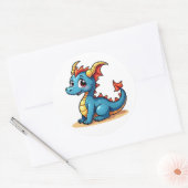 Bevallige Cartoon Draak Sticker (Envelop)