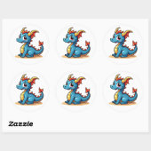 Bevallige Cartoon Draak Sticker (Vel)