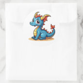 Bevallige Cartoon Draak Sticker (Tas)
