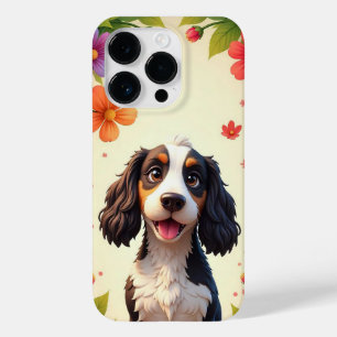 Bevallige cartoon-stijl hond Case-Mate iPhone 14 pro hoesje