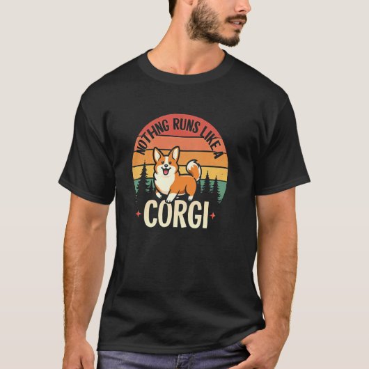 Bevallige Corgi Niets Loopt Als T-Shirt (Voorkant)