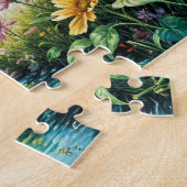 Bevallige cottage aan een rustige stroom legpuzzel (Zijkant)