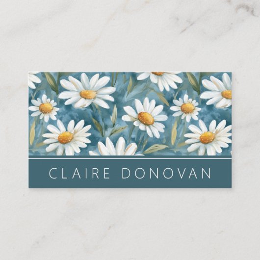 Bevallige Daisy Bloem Visitekaartje (Voorkant)