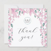 Bevallige Elegante Wisteria Bloem Bedankkaart (Voorkant)