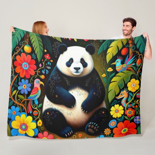 Bevallige Fee Panda Beer Fleece Deken (In situ)