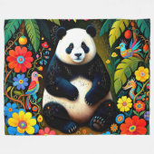 Bevallige Fee Panda Beer Fleece Deken (Voorkant (Horizontaal))