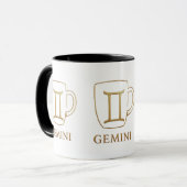 Bevallige Gemini-sterrenbeeldmok Mok (Voorkant links)