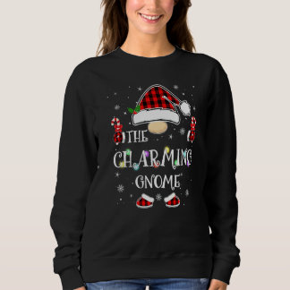 Bevallige Gnome Buffalo Plaid Familie Kerst Paja Trui
