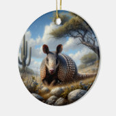 Bevallige gordeldier souvenir keramisch ornament (Links)